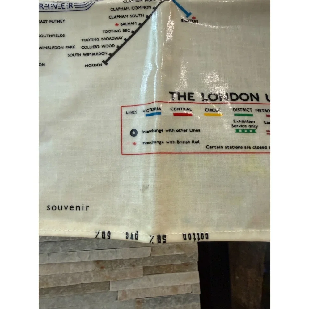 Vintage London Underground Souvenir Unisex Cotton PVC Apron Retro Home Cook
